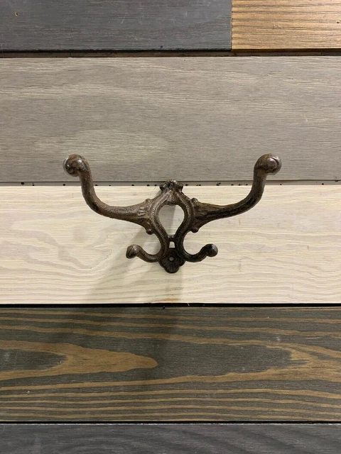 Antique Cast Iron Wall Hook Ornament Decorative Coat Hat Towel Hanging Rustic