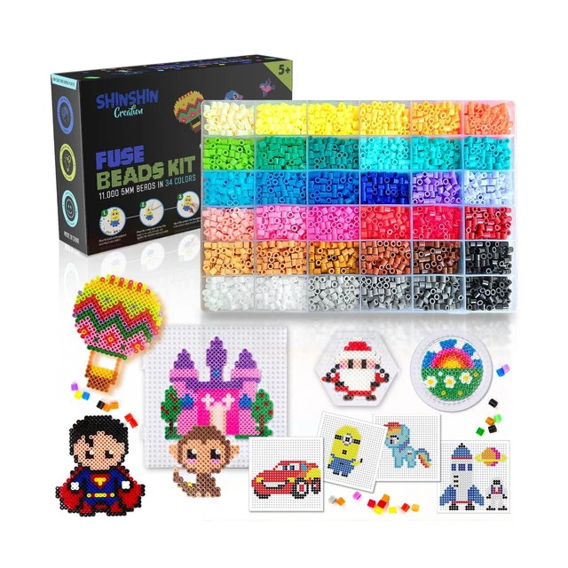 11000 5MM Fuse Beads kit Fuse Melty Melting beados hama Bucket melt Beads kit...