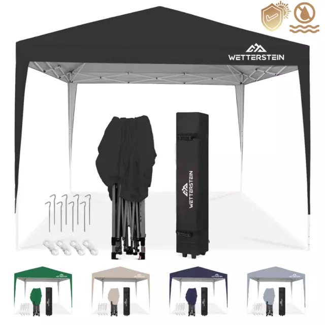 Wetterstein® Pavillon 3x3m wasserdicht Gartenzelt Faltpavillon Partyzelt Zelt