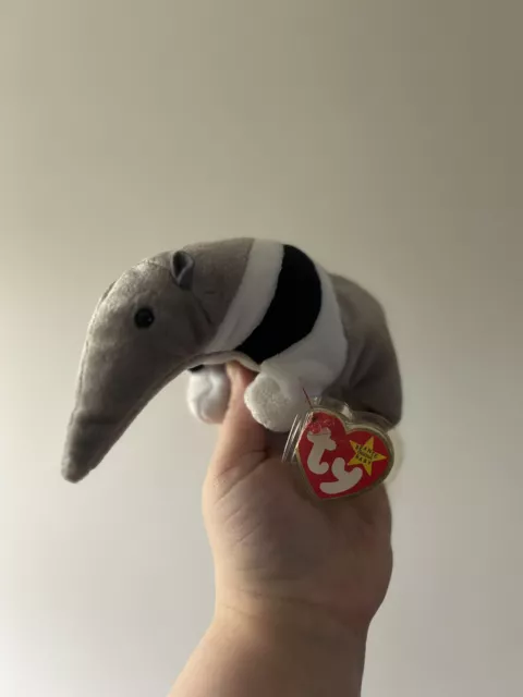 Ty Beanie Babies - ANTS-  Anteater - Retired  1998 - With TAG ERROR