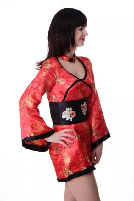 DRESS ME UP - Donna Costume da Donna China Girl Geisha Kimono Kurtisane TG. S/M 2