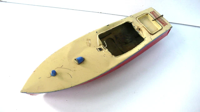 JEP - CANOT de bassin TYPHON rouge en tôle - 29 cm - Moteur