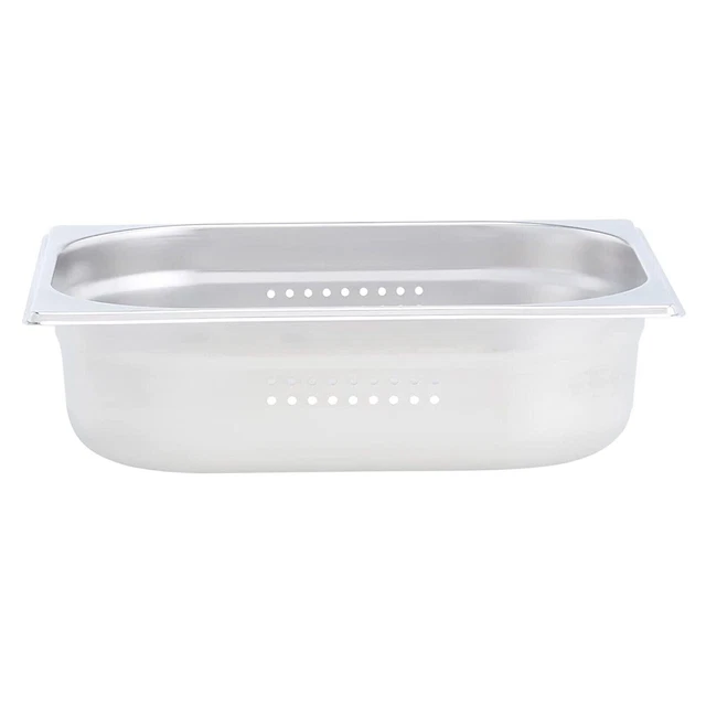 EDELSTAHL GELOCHTE GASTRONOMORM PFANNE HALBE GRÖSSE 60 mm TIEFBAD MARIE DAMPFOFEN