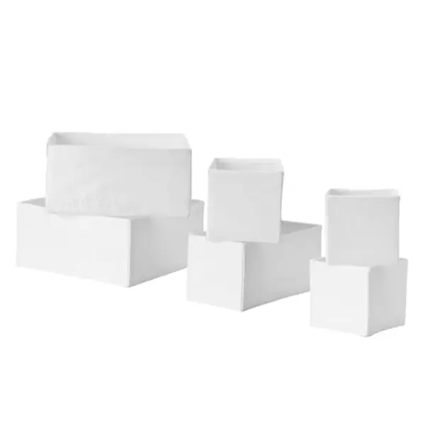 IKEA SKUBB Boxen 6er SET Aufbewahrungsboxen Regaleinsätze Schubladeneinsatz weiß