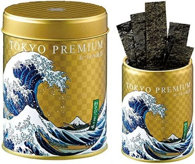 Yamamoto Nori Store Hokusai design Snack Nori Wasabi Sesame Flavor 100g