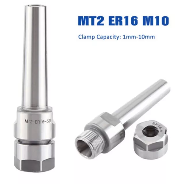 Versatile MT2 ER16 50mm M10 Collet Chuck Holder for Small Machine Tools