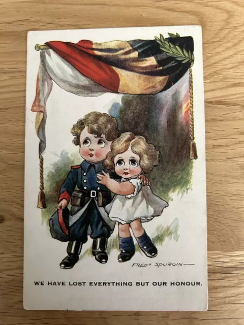 WW1 Patriotic Postcard. Our Honour… 🇧🇪 To Address In Antwerp , Belgium.