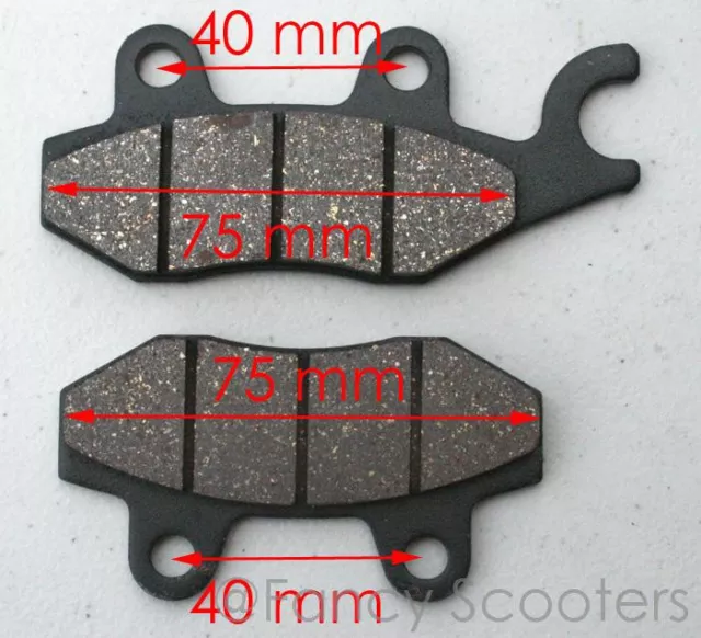 Rear Brake Pads for the Baja Sun City (SC150) Scooter