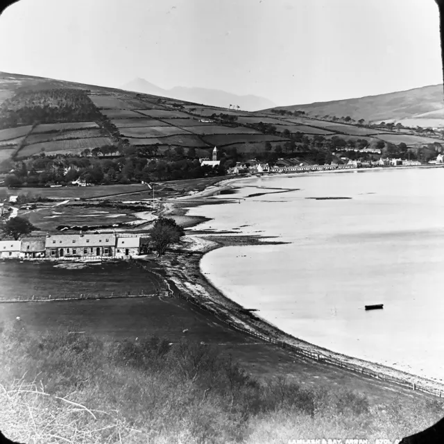 Antique Magic Lantern Glass Slide Photo Lamlash & Bay Arran Scotland C1900