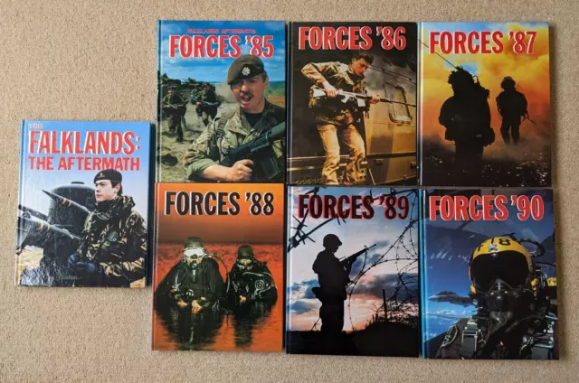 7 x Vintage 'Forces' Books by Marshall Cavendish (The Falklands War and After)
