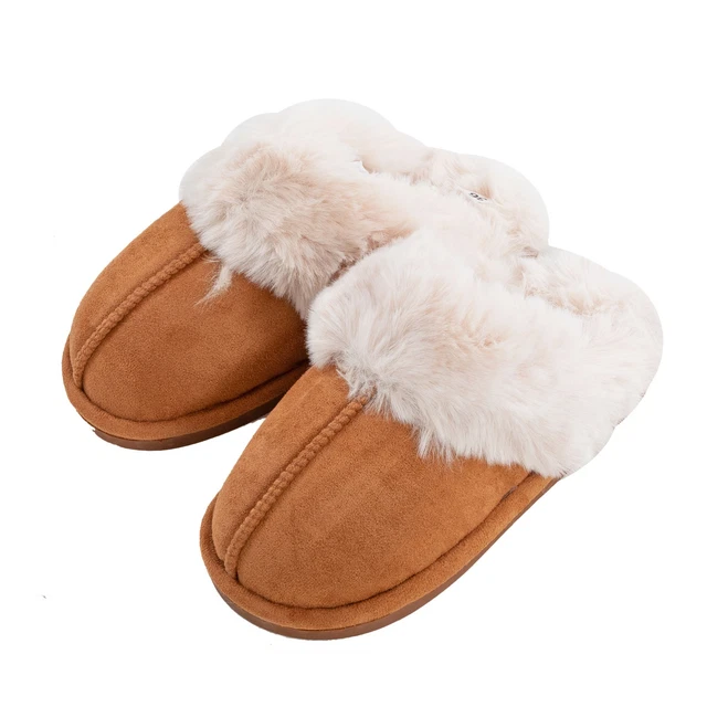 Achimlt Pantofole Donna in Memory Foam Leggere Morbide Ciabatte Donna Invernali e Autunno Calde Comode Peluche Pantofole da Casa Esterno Antiscivolo Silenziose (01-1Rosa, 35-36