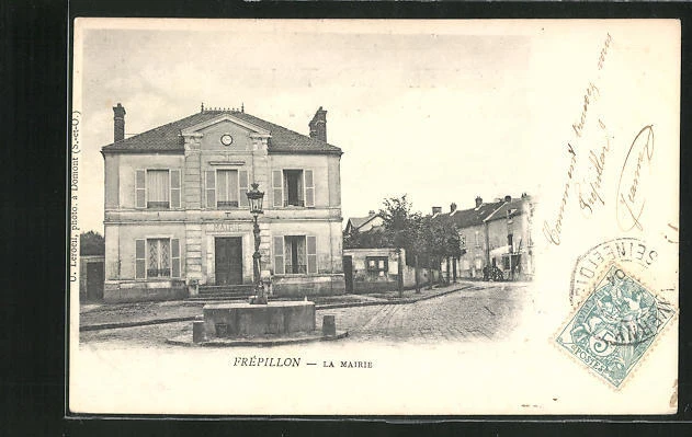 CPA Frepillon, La Mairie, vue de Hôtel de Ville 1904