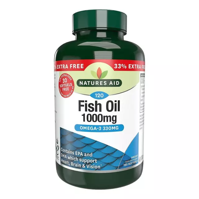 Natures Aid Fish Oil 1000mg 120 Softgels