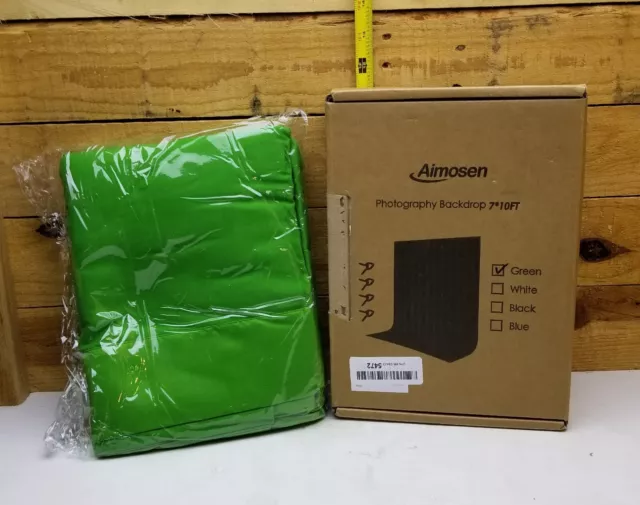 Aimosen 7 X 10 FT Green Screen Backdrop for Photography, Chromakey GreenScreen B