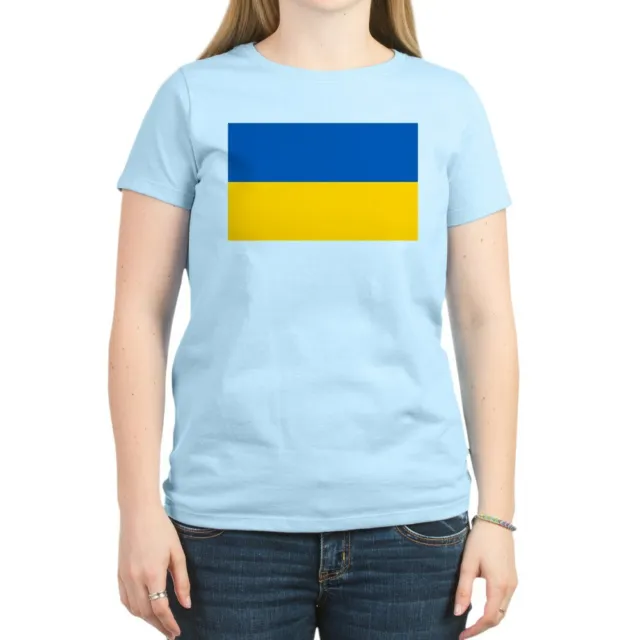CafePress Flag Of Ukraine T Shirt Crew Neck Tee (906355012)