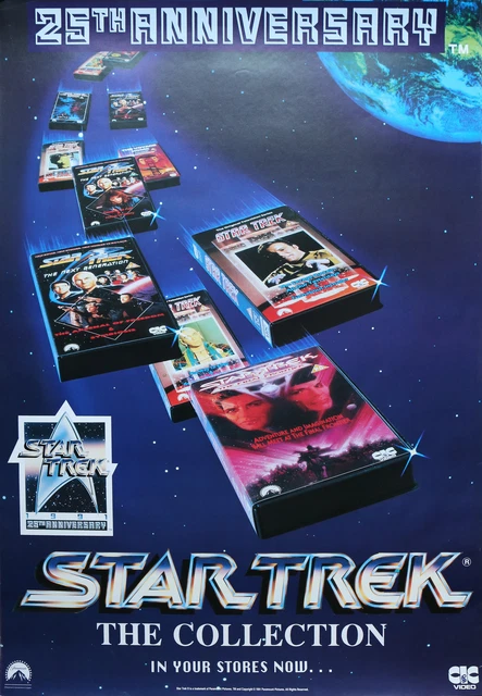 Superb Rare Star Trek Original Retro Vintage VHS IN-Store Promo Poster 84x60 cm