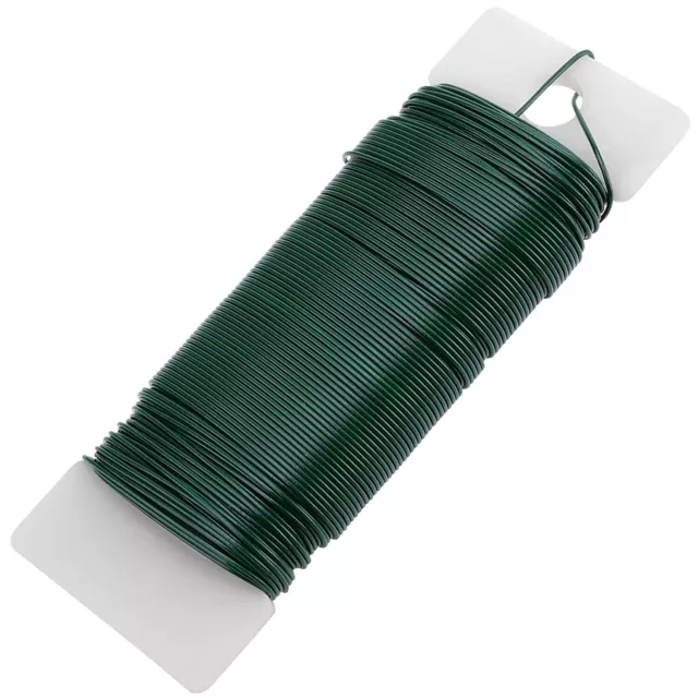 Alambre floral calibre 22 alambre flexible floristería 39 m de longitud para coronas artesanales