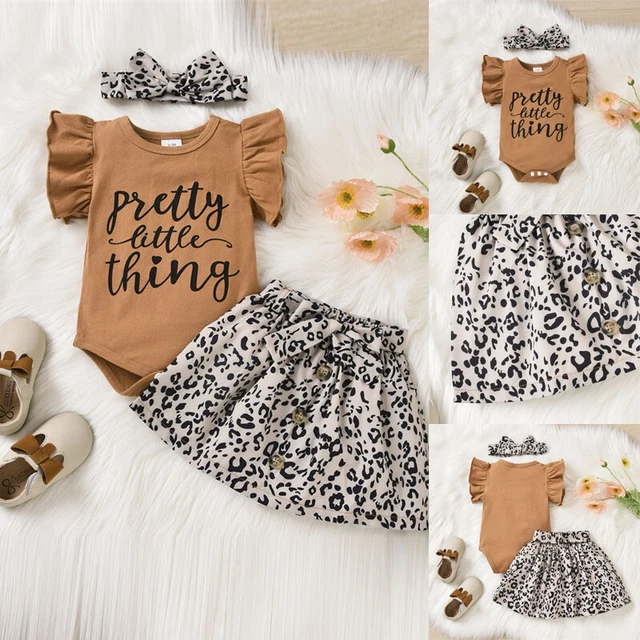 Newborn Kids Baby Girl Clothes Ruffle Romper Bodysuit Tutu Skirt Dress Outfits