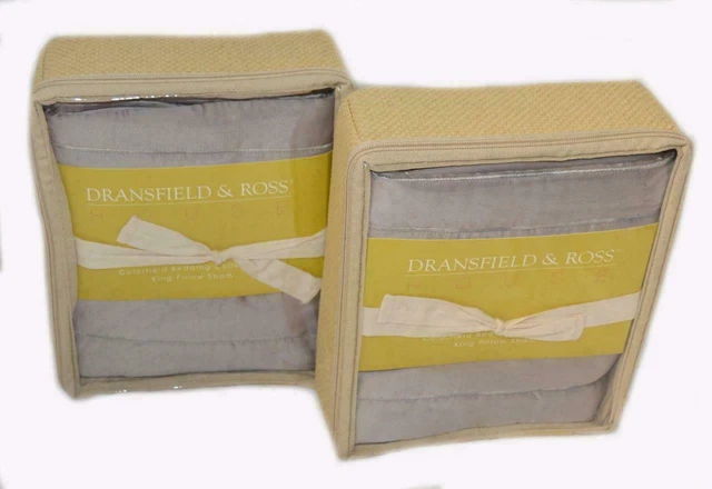 2 Dransfield & Ross Colorfield King Shams Set Neiman Marcus Horchow New 2 Dransfield & Ross Colorfield King Shams Set Neiman Marcus Horchow New
