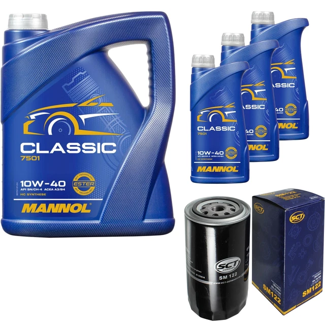 Huile Moteur Mannol 10W-40 Céramique 5L - Pour Peugeot, Renault, Conforme RN0700
