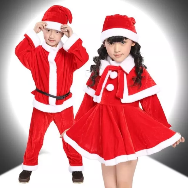 3 PC / Ensemble Noël Père Costume Déguisement Bébé Garçon Fille Enfants Neuf An