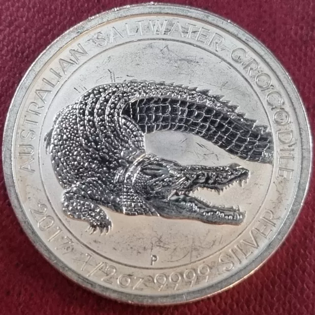 2017 1/2oz 9999 Silver 50 Cents Austalian Saltwater Crocodile PROOF #67026