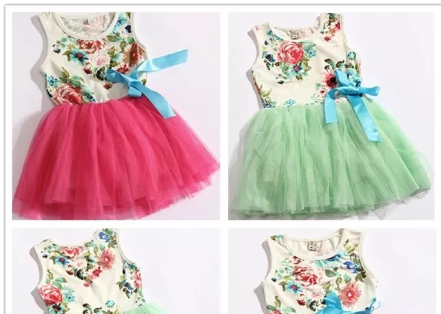 Nuovo abito da sposa tulle floreale per bambina 12-24 m principessa bambino Regno Unito