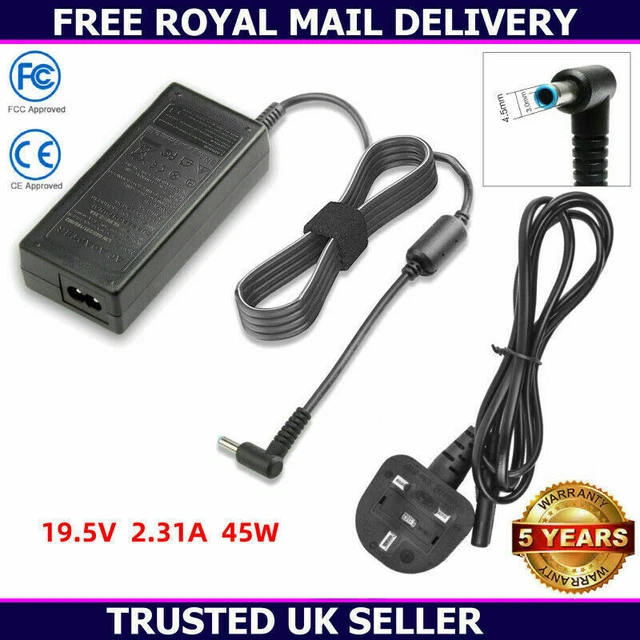 Genuine HP 90W Laptop Power Adapter – 19.5V 4.62A Blue Tip – 741727-001 (Tested, Very Good)