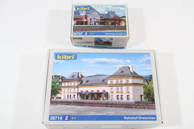 Z KIBRI 36714 et 36707  MAQUETTES GARE et QUAI à CONSTRUIRE à L'ÉCHELLE  Z 1/220