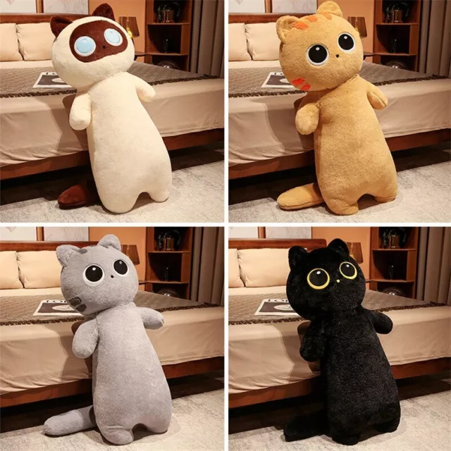 65cm Big Eyes Kawaii Cat Long Doll Plush Toy Cartoon Animal Sleeping Pillow Gift