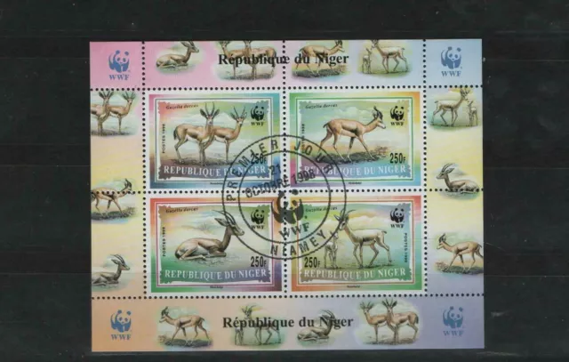 WWF Niger 1998 Mi. No. 1460 - 1463 Gazelles Block