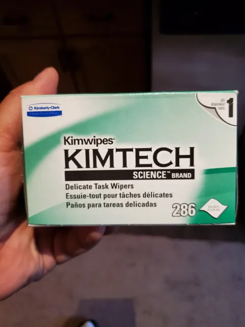 Kimtech Science Kimwipes KCC34155 Delicate Task Wipes,White, 10 Pack 286 wipes/p