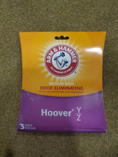 Arm & Hammer Hoover Y/ Z Odor Eliminating Vacuum Bags - 3 Pack 62611D NEW