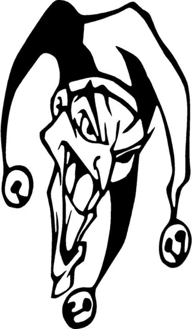 clown joker jester jokester foolish inept person   VINYL DECAL STICKER 273 large