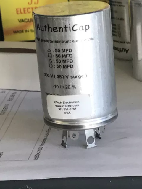 CAPACITOR CAN 50/50/50/50 µF @ 500VDC Authenticap for Citation II and Others