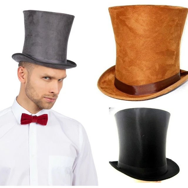 TALL DELUXE TOP Hat Victorian Steampunk Halloween Fancy Dress Costume