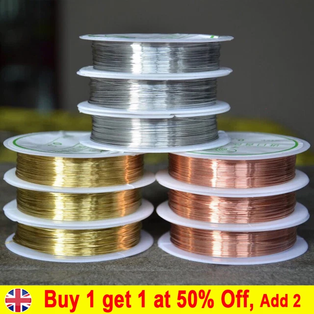 1mm Wholesale Round Pure Copper Wire Beaded Line DIY Jewelry Craft IL