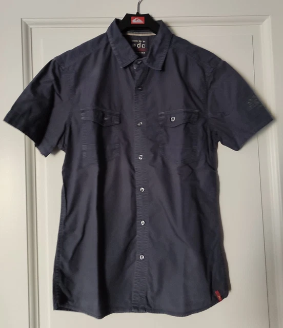 Chemise Homme Esprit Gris Carreaux - Taille L Slim Fit, Manches Longues, Coton, Occasion Très Bon état