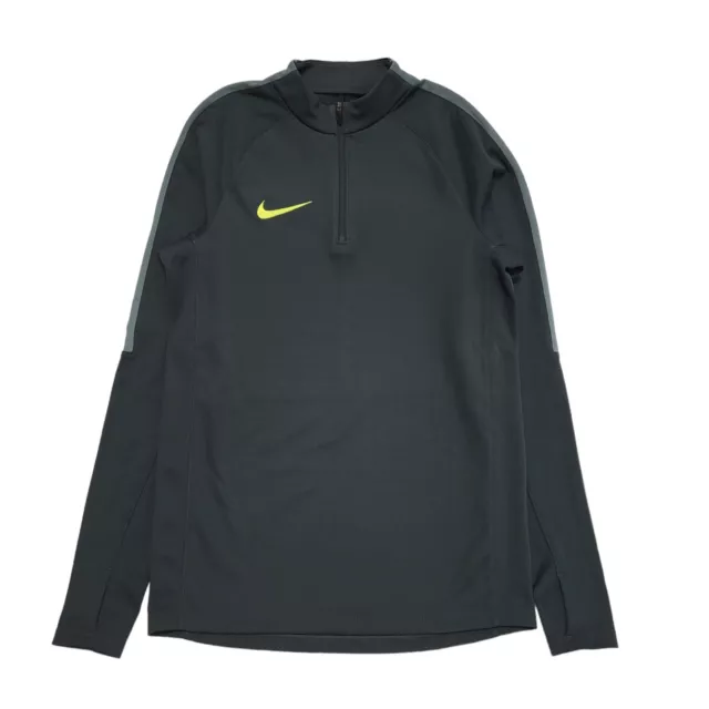 Top/giacca Nike Dri-Fit grigio collo alto 1/4 cerniera UK uomo S DD41