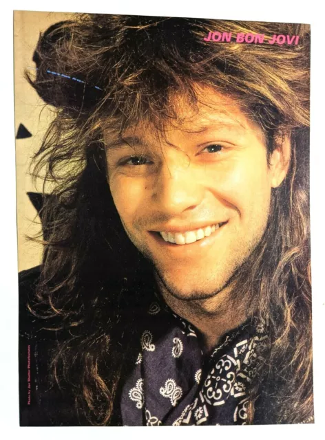 Jon Bon Jovi / 1980'S Magazine Full Page Pinup Poster Clipping (21)