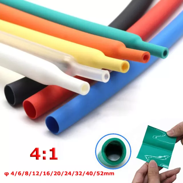 4:1 Heat Shrink Tubing Adhesive/Glue Lined Waterproof Heatshrink Sleeving Tube