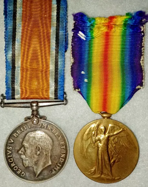 British WW1 Medal Pair to Lieutenant Farquharson, R. Artillery, from Glasgow