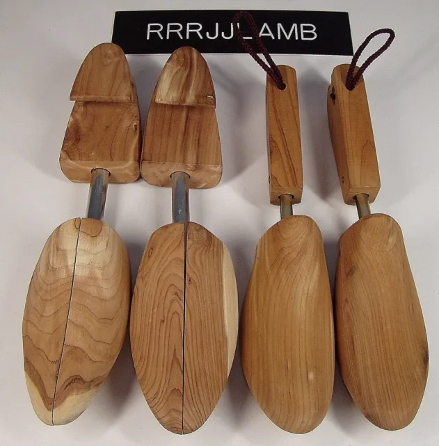 2 Pairs of Wooden Cedar SHOE TREE KEEPERS Womens Size Small 5.5 6 6.5 7 7.5
