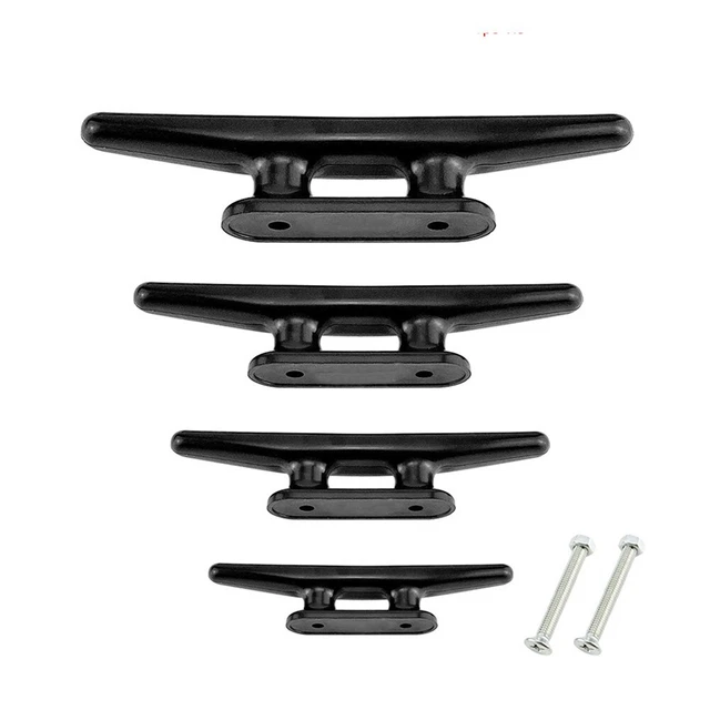 Black Nylon Rope Bollard Anchor Rope Deck Line Knot Low Flat Splint Open Base