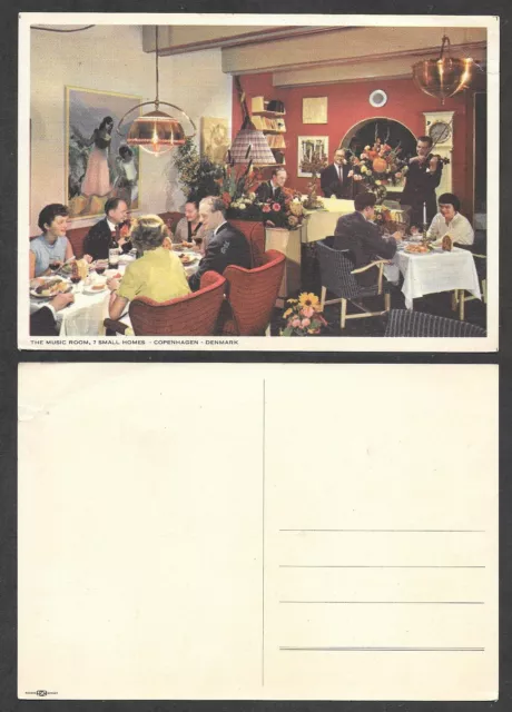 Old Denmark Postcard - Copenhagen Restaurant Interior