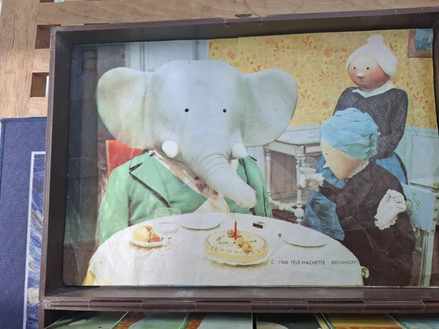 Jeu de cubes Babar ORTF 1968 Brunhoff - Télé Hachette - Jeux & Jouets