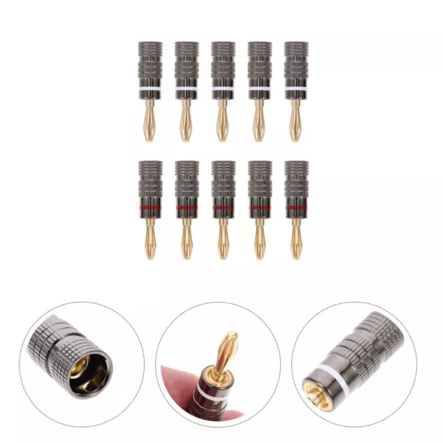 10 Pcs Kupfer Stecker Für Lautsprecherkabel Drahtspleißverbinder