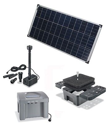 20 W Solarpumpe Solar Teichpumpe Tauch Akku Batterie Gartenteich Pumpe Filter 