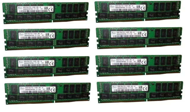 8x 32GB 256GB RAM RDIMM ECC Registered DDR4 2133 MHz J9P84AA HP Z440 Z640 Z840