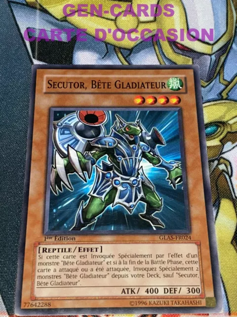 OCCASION Carte Yu Gi Oh SECUTOR, BETE GLADIATEUR GLAS-FR024 1ère édition